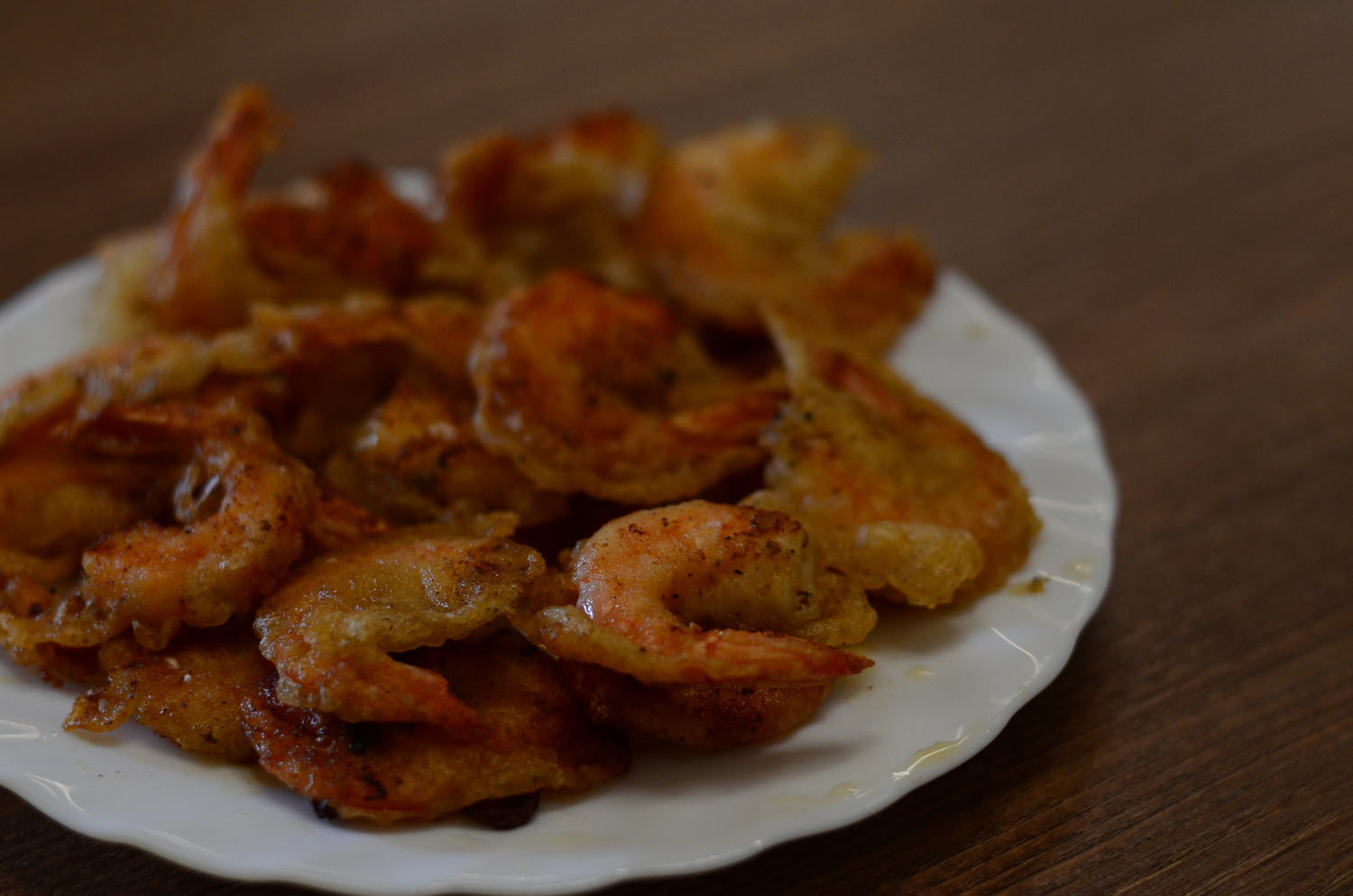 Krevetės tempura tesloje